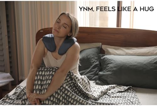 YnM Weighted Shoulder Wrap for Pain Relief and Relaxation, Large Weighted Wrap Filled with Glass Beads, Cooling Rayon & Cozy Velvet Dual-Sided Removable Cover Included, 3lb