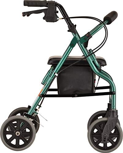 NOVA Medical Products Zoom Rollator Walker with 20" Seat Height, Green, 20 Inch
