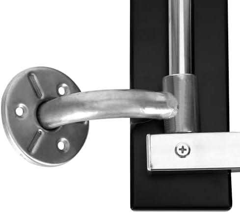 17 Inchs Folding Shower Seat Wall Mounted, Foldable Shower Bench for Small Spaces, 400lb Capacity (Black)