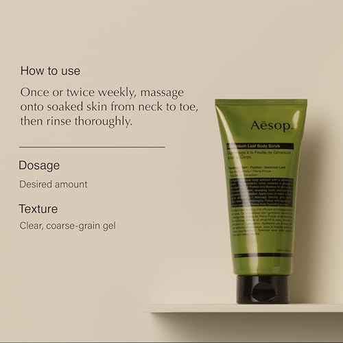 Aesop Geranium Leaf Exfoliating Body Scrub | Smooth, Soft, Hydrated Skin | 6.2 oz / 180mL