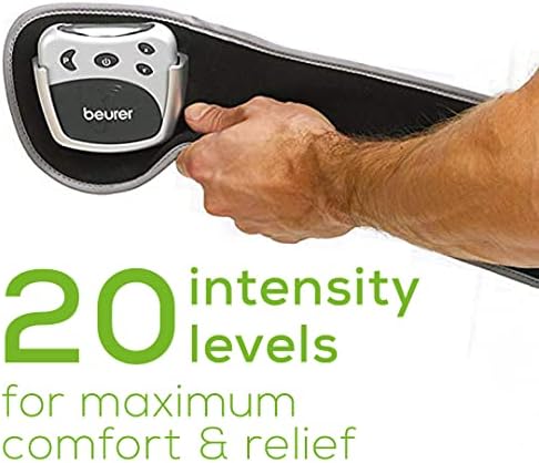Beurer EM38 Lower Back Pain Relief Belt, TENS Unit Muscle Stimulator | 4 Electrodes | Adjustable & Breathable | Women & Men | Fits 30”-55” Waist | Lower Back Support, Lumbar Support, Back Brace Belt