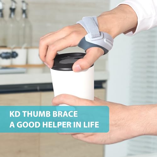 KD Thumb Brace: CMC Thumb Brace for Osteoarthritis CMC Joint Arthritis Pain, Thumb Splint Stabilizer with Thumb Sleeve, Flexible (Medium, Right Hand)