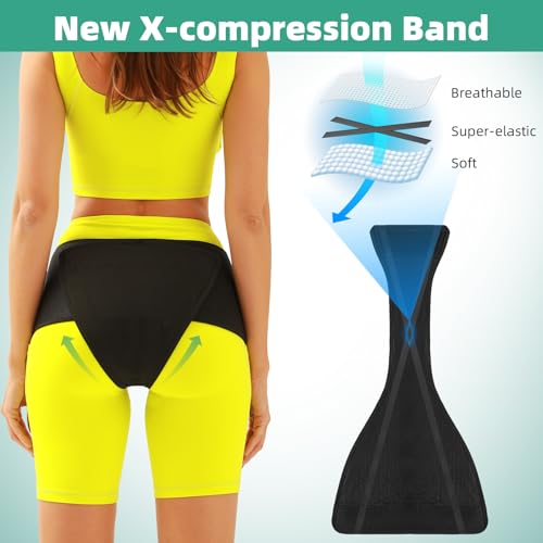 Pregnancy & Maternity Belt with Compression Groin Band - For Hernia, Pelvic Floor Pain Prolapse Belly Band with Groin Straps Uterine Prolapse (Medium)