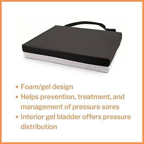 McKesson Seat Cushion for Wheelchairs and Office Chair, Foam/Gel, 20 in x 16 in x 3 in, 1 Count