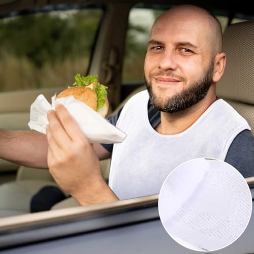 Adult Bibs Washable Clothing Protector for Men Women Adjustable Eating Cloth for Elderly Seniors and Disabled