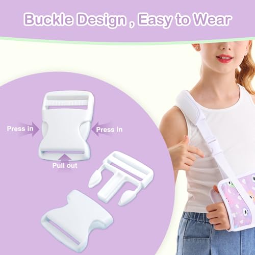 Kids Arm Sling for Broken Arm Torn Rotator Cuff Shoulder Elbow Wrist injury Printed Pediatric Child Toddler Brace Support for Children Girls with Lovely Bear (Small)