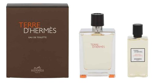 Hermes Terre D'hermes 2-Piece Gift Set for Men, (3.4 Oz Eau De Toilette Spray + 2.7 Oz Hair & Body Shower Gel)