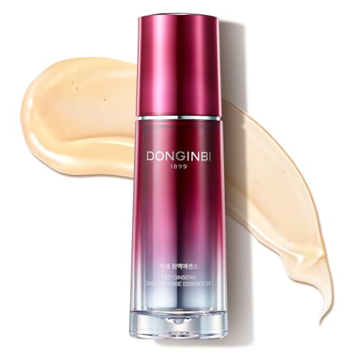 Donginbi Red Ginseng Daily Defense Essence - Firming & Skin Barrier Repair Serum for Dry Skin, Korean Red Ginseng Essence, Korean Skin Care Gifts for Women, 2.03 floz / 60ml