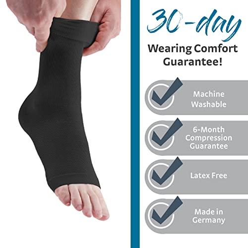 medi Seamless Knit Ankle Support - sprains, rheumatic & osteoarthritis condition Black L