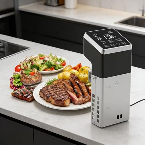 Commercial Sous Vide Precision Cooker 1400W | Fast-Heating Immersion Circulator | Thermal Sous Vide Machine with Accurate Temperature & Timer | IPX7 Waterproof | Quiet | For Restaurants & Home Kitchen