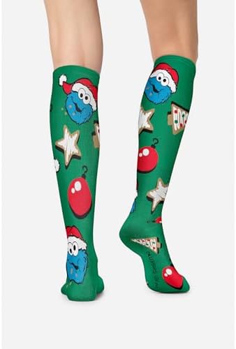Cherokee Women's 10-15mmHg Compression Socks – Fun Print Knee Highs with Light Support, Soft Feel - PRINTSUPPORT