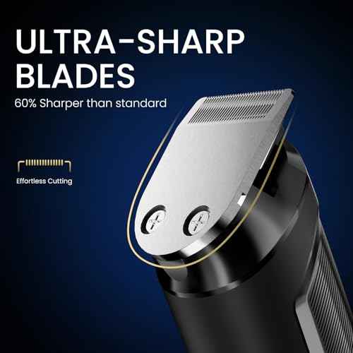Ufree 3-in-1 Beard Trimmer Kit, Men's Electric Shaver Razor for Mustache Body Nose Facial Hair, Professional Hair Trimmer, Rechargeable Clippers, Waterproof Beard Grooming, Birthday Gifts for Men