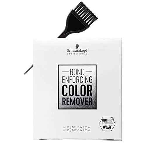Schwarzk?pf Professional Bond Enforcing Color Remover - 5 Count (w/ Sleekshop Stinaface Tint Brush) Haircolor Dye Hair Color Reduction Remove (5 x 1.05 oz)