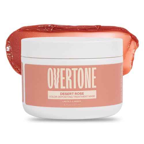 Overtone Semi Permanent Hair Color Conditioner, Desert Rose, 8 oz, Nourishing, Damage-Free, Color Depositing Mask for All Hair Types with Shea Butter & Coconut Oil, Vegan & Cruelty-Free