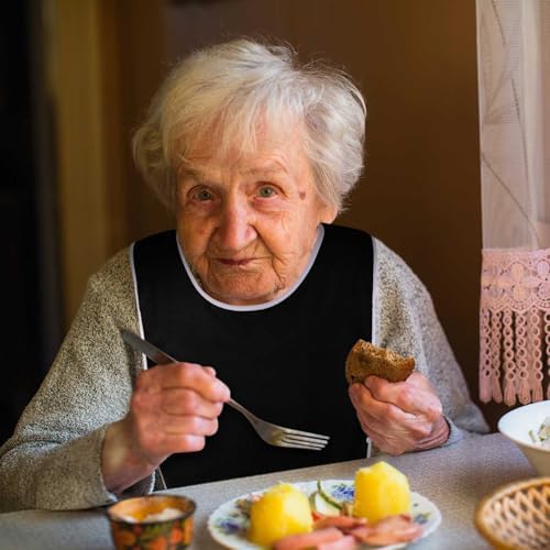 Adult Bibs Washable Clothing Protector for Men Women Adjustable Eating Cloth for Elderly Seniors and Disabled