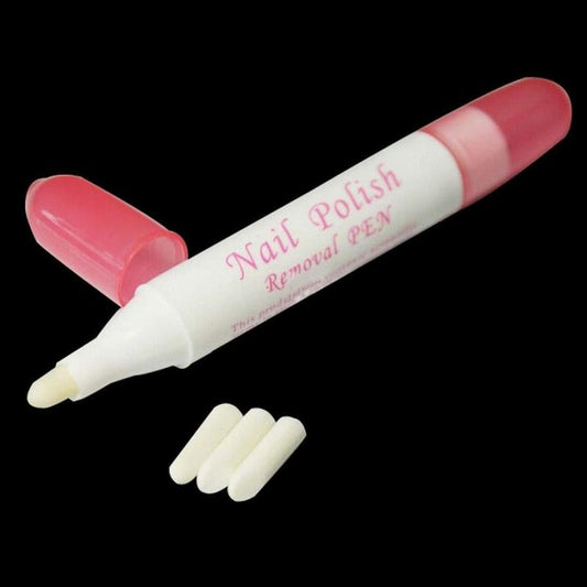 Nail Polish Corrector Pen with 3 Replaceable Tips, Professional Manicure Cleanup Tool for Quick Nail Art Mistakes