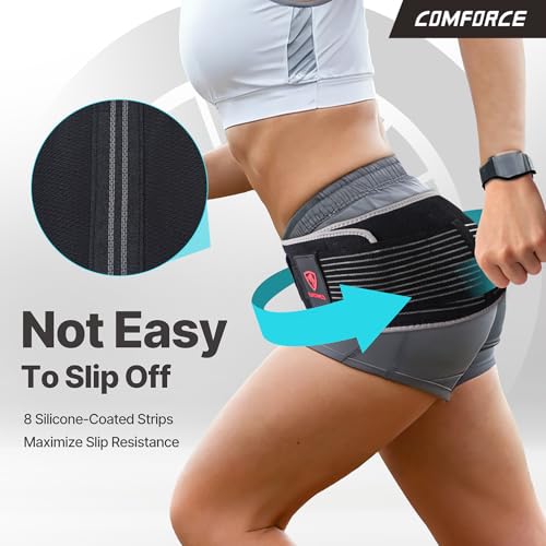 Sacroiliac Hip Belt, Dual Adjustable Compression with Ice Pack, Relief for Lower Back, Pelvic Stabilization, Postpartum Recovery & Lumbar Support - XL(fits waist circumference: 46-54 inches)