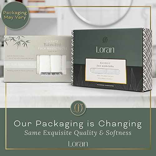 White Washcloths Set of 6 Soft Facial Cloths 10¡± x 10¡± 100% Viscose Derived from Bamboo Spa-Like Feel Silky Face Cloth for Skin Cleansing