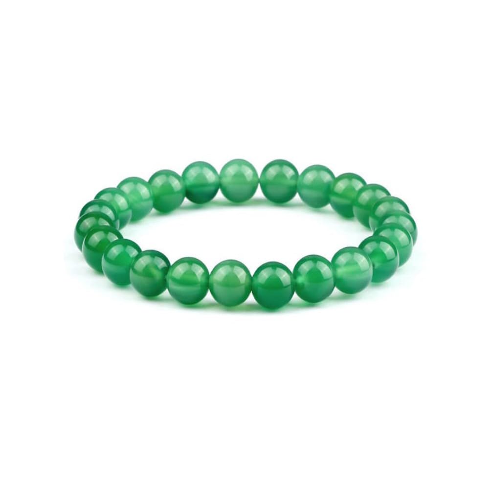 HONYUEYIM Handmade Purification Bracelet,St Patricks Day Gift Chakra Healing Bracelet Stress Relief Healing Crystal Bracelet,8mm Emerald Bracelet for Women Men(8mm, Green Aventurine)