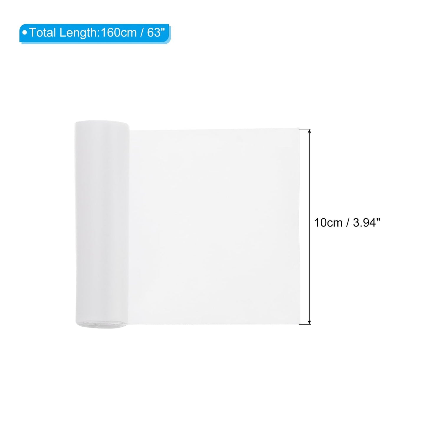 PATIKIL Fabric Patches 63x4 Inch, Iron-on Nylon Roll Fabric Patches for Clothing Waterproof Clothing Repair Decoration Kit Adhesive Fabric Patches, White
