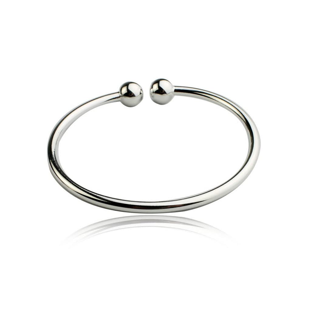 Sterling Silver Bangle Bracelets for Women, Mothers Day Gifts for Mom, Handmade Cuff Bracelet Jewelry, Mom Gifts, Christmas Gifts, Birthday Gifts for Women (Cuff-2)