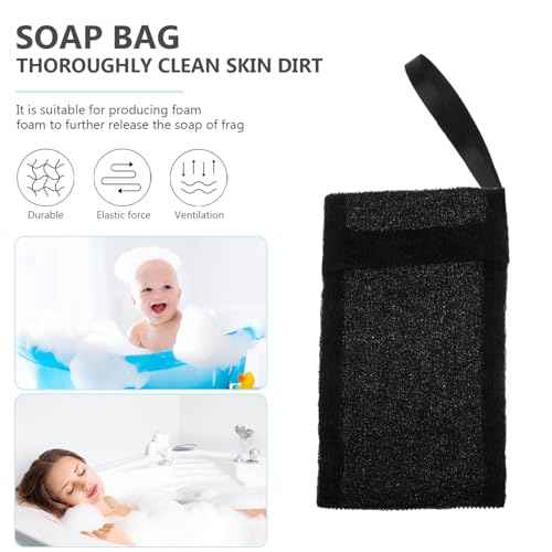 Healifty 10Pcs Mesh Soap Bags for Face Cleansing and Soap Foaming with Natural Soaps Exfoliating Shower Skin Care Tools 7.87X4.72 Inches