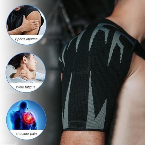 Anaconda Shoulder Brace for Men, Adjustable Compression Support Rotator Cuff Shoulder Support for Men and Women Pain Relief, Shoulders Compression Sleeve, Fits Left and Right Arm