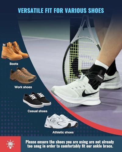 Fit Geno Ankle Brace for Sprained Ankles - Adjustable Breathable Support with Quick-Release Straps for Pain Relief and Swelling Reduction for Men and Women (Left XL/XXL, Ankle size 10.2''-11'')