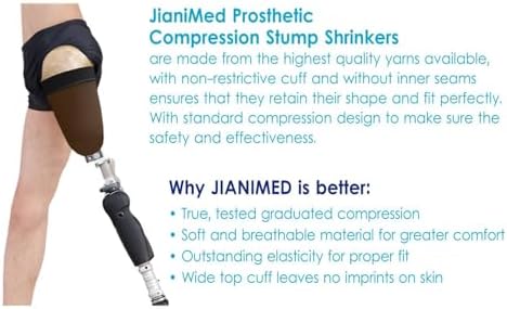 Prosthetic Stump Shrinkers–Above Knee, 35cm, Compression, Amputee Socks, 20-30, Daily use, Taiwan Excellence XL