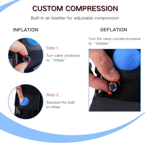 Air Cam Walking Boot, Short Walker Boot Fracture Boot for Sprained Ankle and Achilles Tendon, Inflatable Orthopaedic Boot for Broken Foot Post-Op Rehab (Medium)