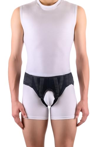 Hernia Gear Double Inguinal Hernia Groin Belt Black (XL 44-48)