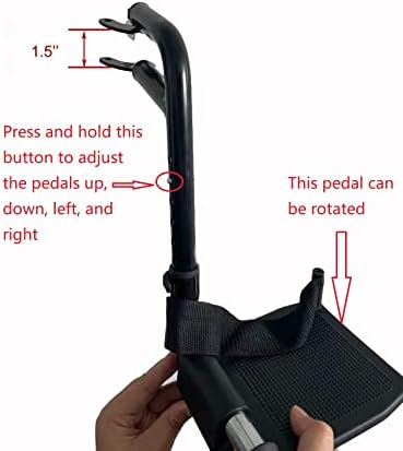 Wheelchair Elevating Legrests ，Composite Footplates Non-Padded Calf Supports,for Standard Wheelchairs,1 Pair