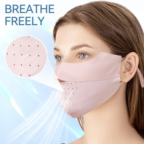 UV Face Mask Sun Protective UPF 50+ Ice Silk Washable Reusable Face Cover Elastic Breathable Golf Sports Face Mask