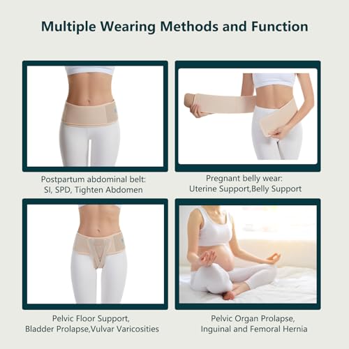 Pelvic Support Belt Uterus Support Belt Women's Brace for Treating Dropped Bladder, Uterine Prolapse, Vulvar Varicosities, Postpartum and Symphysis Pubis Dysfunction