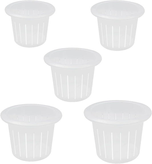 Adopirit Transparent Plastic Planter Garden Pots Orchid Breathable Slotted Clear Plastic Pot - Growers Assortment (10 pots - Two of Them are 4",5",6",7",7.5")