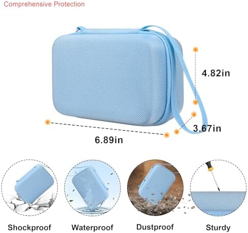Elonbo Carrying Case for OMRON Evolv Bluetooth Wireless Upper Arm Blood Pressure Monitor, OMRON Evolv BP7000 Portable One-Piece BP Monitor Storage Holder, Blue