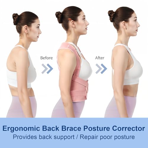 Back Brace Posture Corrector for Women and Men: Adjustable Shoulder Straightener,Back Support for Upper and Lower Back Pain Relief - Scoliosis, Hunchback,Hump, Thoracic,Spine Corrector ,M(31.5"-37.4")