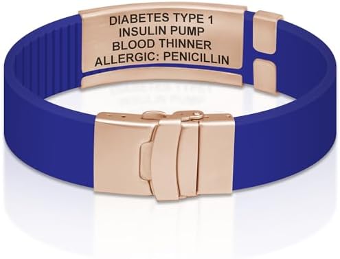 Divoti Custom Engraved Medical Alert ID Bracelet – Dual-Sided Laser Etching, Silicone Wristband, Stainless Steel Security Clasp – Adjustable & Trim-to-Fit – Emergency Medical Info Band for Men & Women
