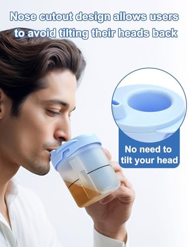 Dysphagia Cups for Adults 5cc 10cc 15cc, Limited Slow Flow Dysphagia Regulating Drinking Cup for Elderly People with Swallowing Disorders, Prevent Choking and Aspiration
