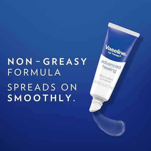 Vaseline Lip Therapy Advanced Healing 3-Pack ? White Petroleum Moisturizing Lip Balm for Extremely Dry Lips, 0.35 Oz Ea