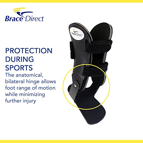 Brace Direct Semi-Rigid Active Ankle Brace for Sports - Maximum Support for Sprains & Injuries, Stabilizes & Protects Athletes Ankles Soccer, Running (XS - Right, Men 4-6.5 / Women 5-7.5)