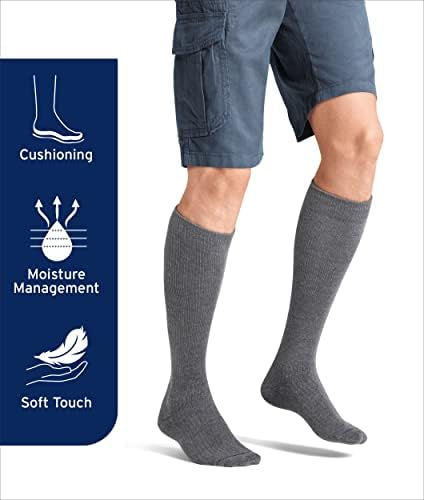 JOBST ActiveWear 20-30mmHg Compression Socks Knee High, Closed Toe, Steel Grey, Small