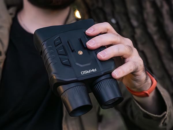 AKASO Seemor-200 Night Vision Goggles - 4K Full Color Night Vision Binoculars for Adults, App-Enabled Photo and Video Saving,AI-ISP 3280FT Viewing Range,16x Digital Zoom for Camping Hiking & Security
