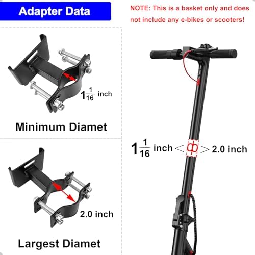 Removable Knee Scooter Basket Accessory with Handle, Upgrade Quick Release Cloth Electric Scooter Basket Front, Fits Most Knee Scooter Walker Models and Scooter