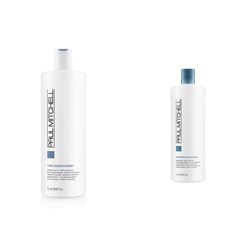 Paul Mitchell Original Awapuhi Shampoo, Balances Moisture + Adds Shine and The Conditioner, Classic Leave-In, Softens + Adds Moisture, For All Hair Types, 33.8 fl. oz., Set