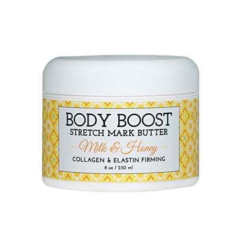 Body Boost Milk & Honey Stretch Mark Butter- Safe for Pregnancy and Nursing- Repair Stretch Marks and Scars- Paraben, Phenoxyethanol Free
