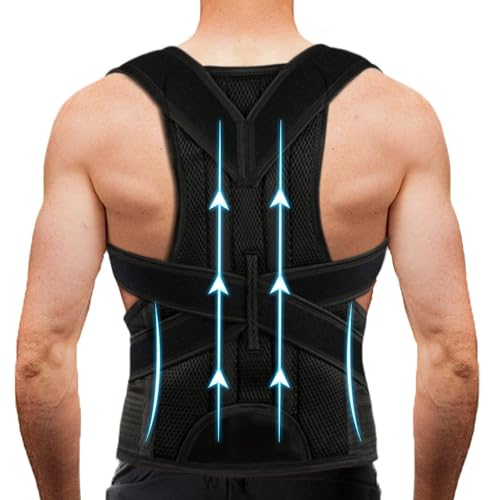 Back Brace Posture Corrector for Women Men -Adjustable and Breathable Support Scoliosis for Waist - Improve Back Posture for Body Correction and Lumbar Support M(29"-33")