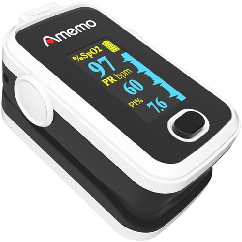 Pulse Oximeter,OLED Display Oxygen Monitor Fingertip,Blood Oxygen Saturation Monitor(SpO2) with Carrying Case,Silicone Cover