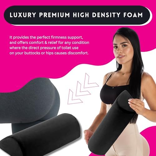 BBL Pillow Toilet Seat Riser BBL Toilet Riser D-Shaped High Density Foam High Density Toilet Seat Pillow Brazilian Butt Lift BBL Toilet Seat Riser BBL Supplies