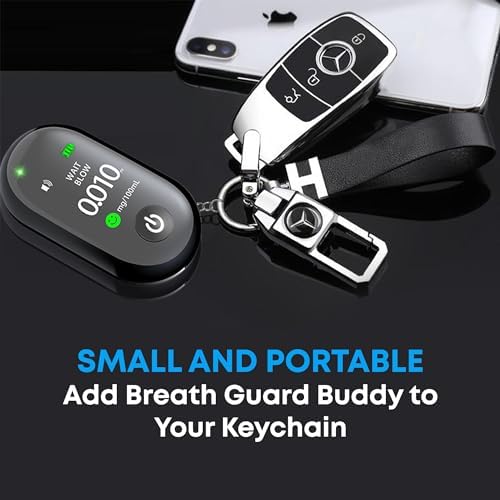 Breath Guard Buddy Breathalyzers for Alcohol - No Contact Portable Breathalyzer Keychain, Fast Accurate BAC Home Alcohol Test Alcohol Breathalyzer Tester with Easy USB-C Charging